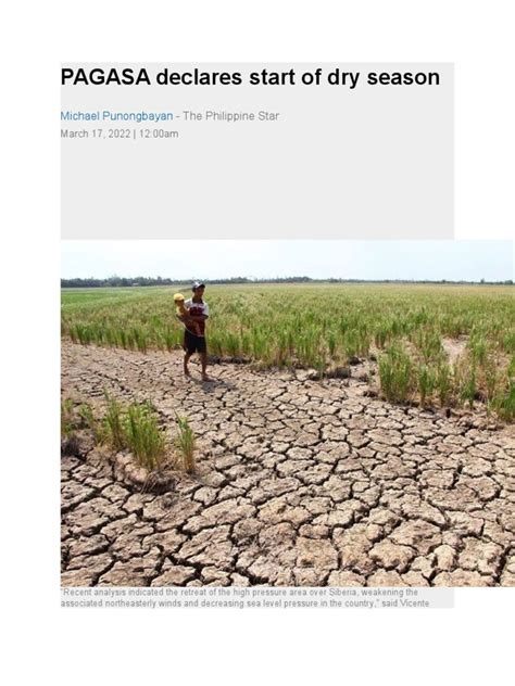 dry season philippines 2024|PAGASA declares start of warm and dry season .
